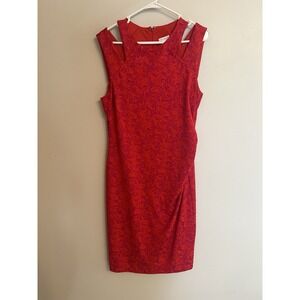 Vtg Cache Mini Dress Women Sz 14 Pink Brocade Y2K HOCO PROM Formal Cocktail